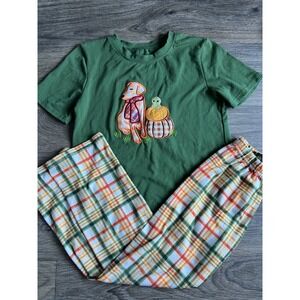 Boys Boutique Fall Pumpkin Set Size 7